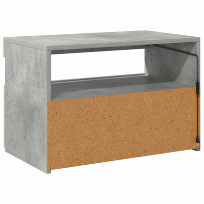 Tv Skříňka S Led Osvětlením Betonově Šedá 60 X 35 X 40 Cm