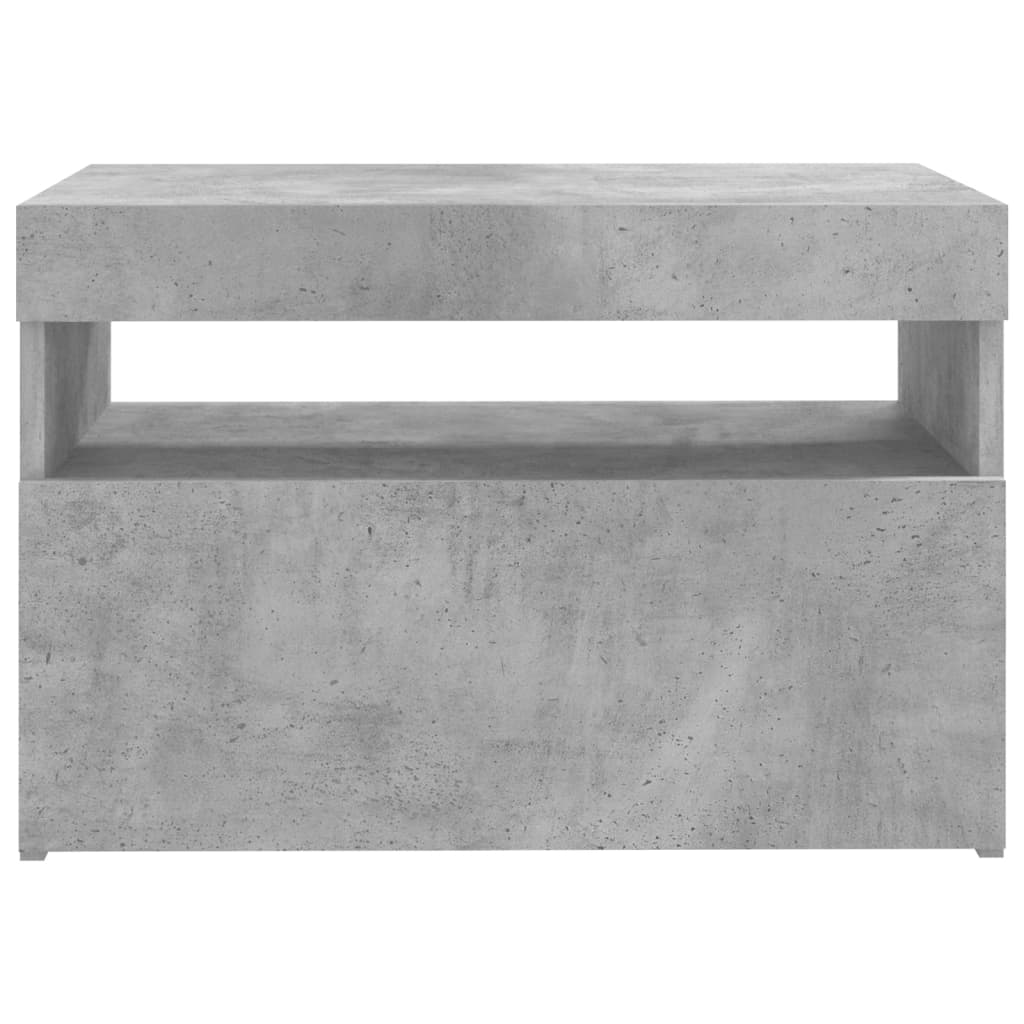 Tv Skříňka S Led Osvětlením Betonově Šedá 60 X 35 X 40 Cm