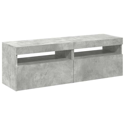 Tv Skříňky S Led Osvětlením 2 Ks Betonově Šedé 60 X 35 X 40 Cm
