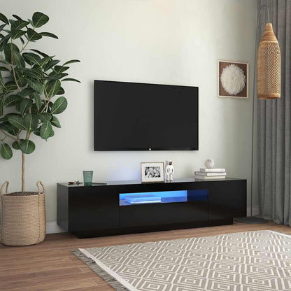 Tv Skříňka S Led Osvětlením Betonově Šedá 160X35X40 Cm