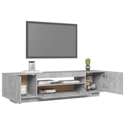 Tv Skříňka S Led Osvětlením Betonově Šedá 160X35X40 Cm