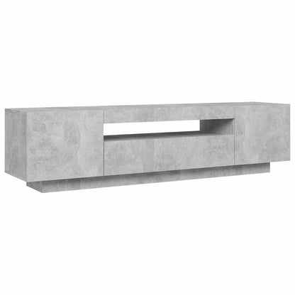 Tv Skříňka S Led Osvětlením Betonově Šedá 160X35X40 Cm
