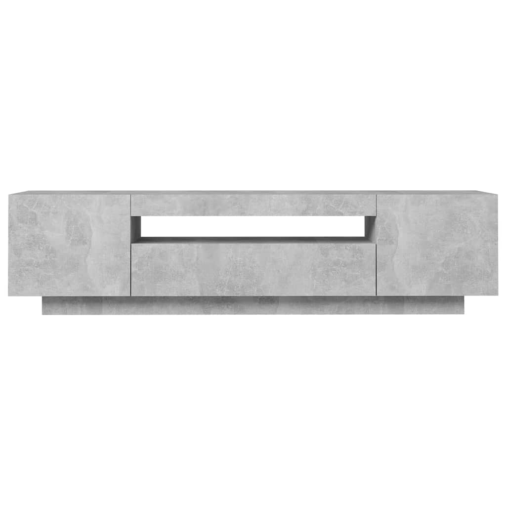 Tv Skříňka S Led Osvětlením Betonově Šedá 160X35X40 Cm