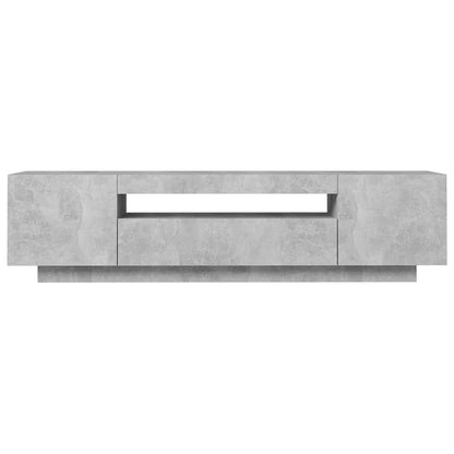 Tv Skříňka S Led Osvětlením Betonově Šedá 160X35X40 Cm