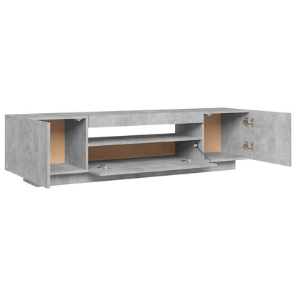 Tv Skříňka S Led Osvětlením Betonově Šedá 160X35X40 Cm