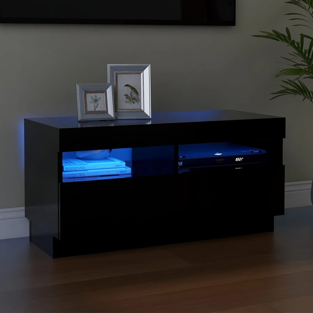 Tv Skříňka S Led Osvětlením 100 X 35 X 40 Cm