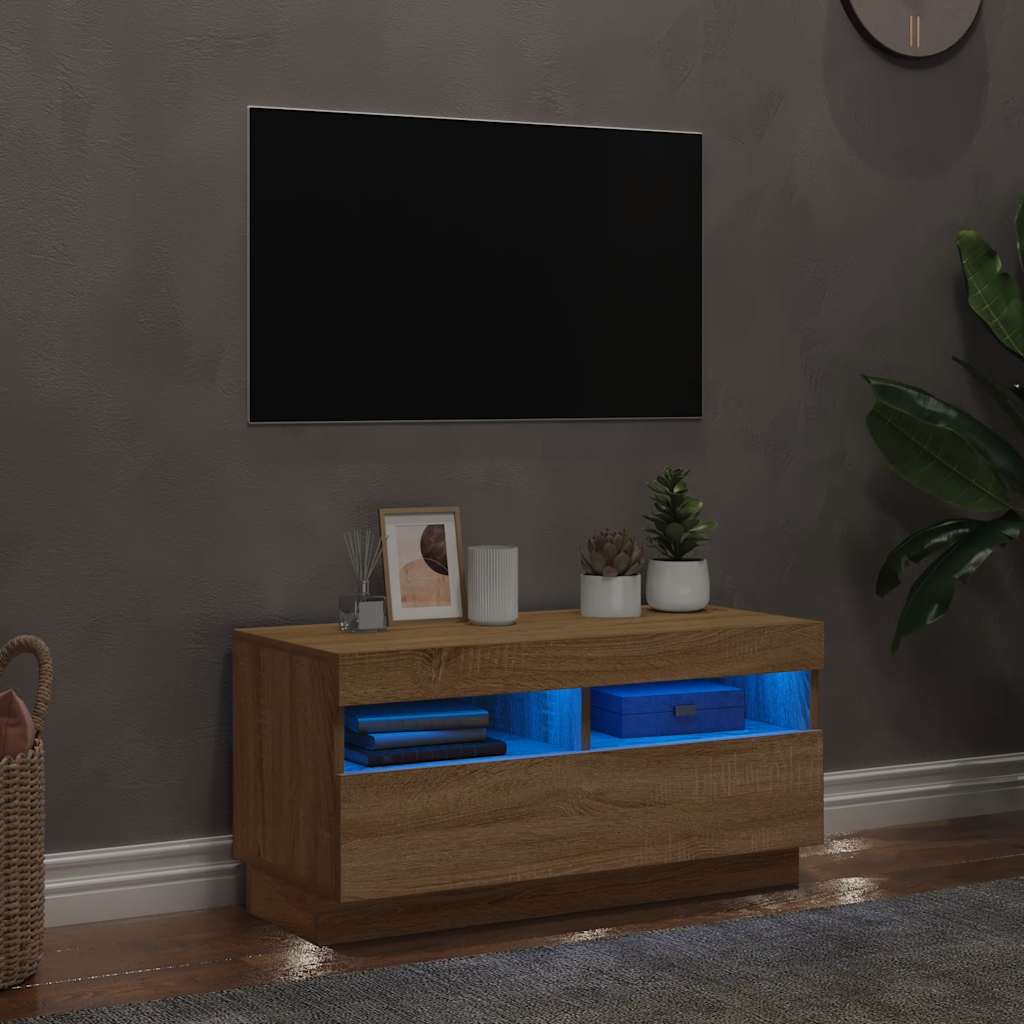 Tv Skříňka S Led Osvětlením 100 X 35 X 40 Cm
