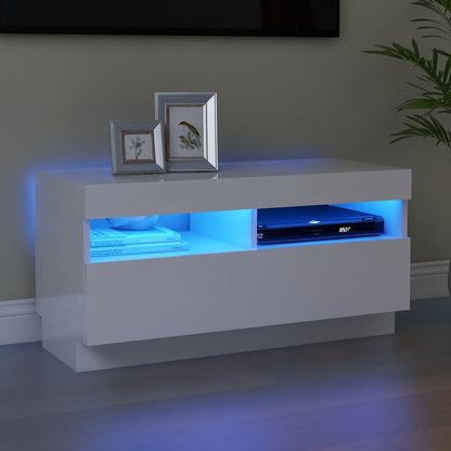 Tv Skříňka S Led Osvětlením 100 X 35 X 40 Cm