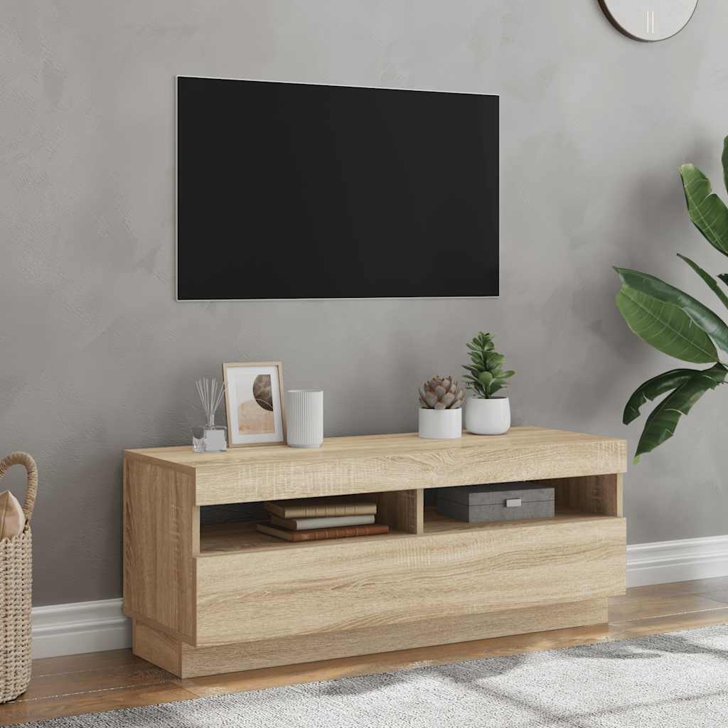 Tv Skříňka S Led Osvětlením 100 X 35 X 40 Cm