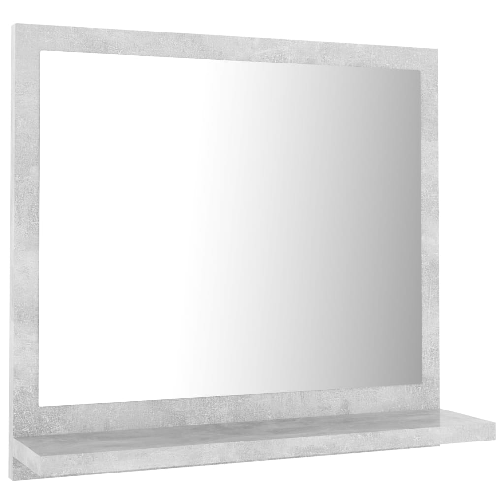 Koupelnové Zrcadlo Betonově Šedé 40X10,5X37 Cm Kompozitní Dřevo