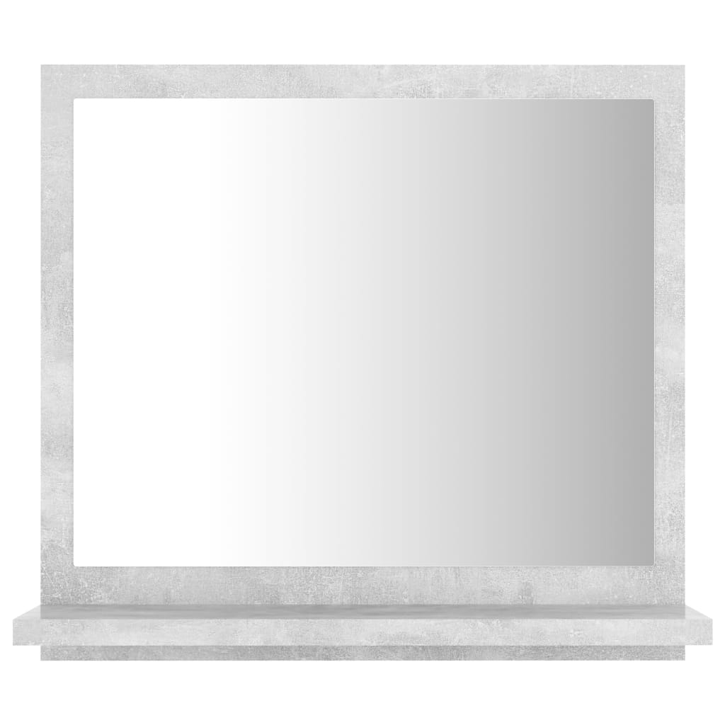 Koupelnové Zrcadlo Betonově Šedé 40X10,5X37 Cm Kompozitní Dřevo
