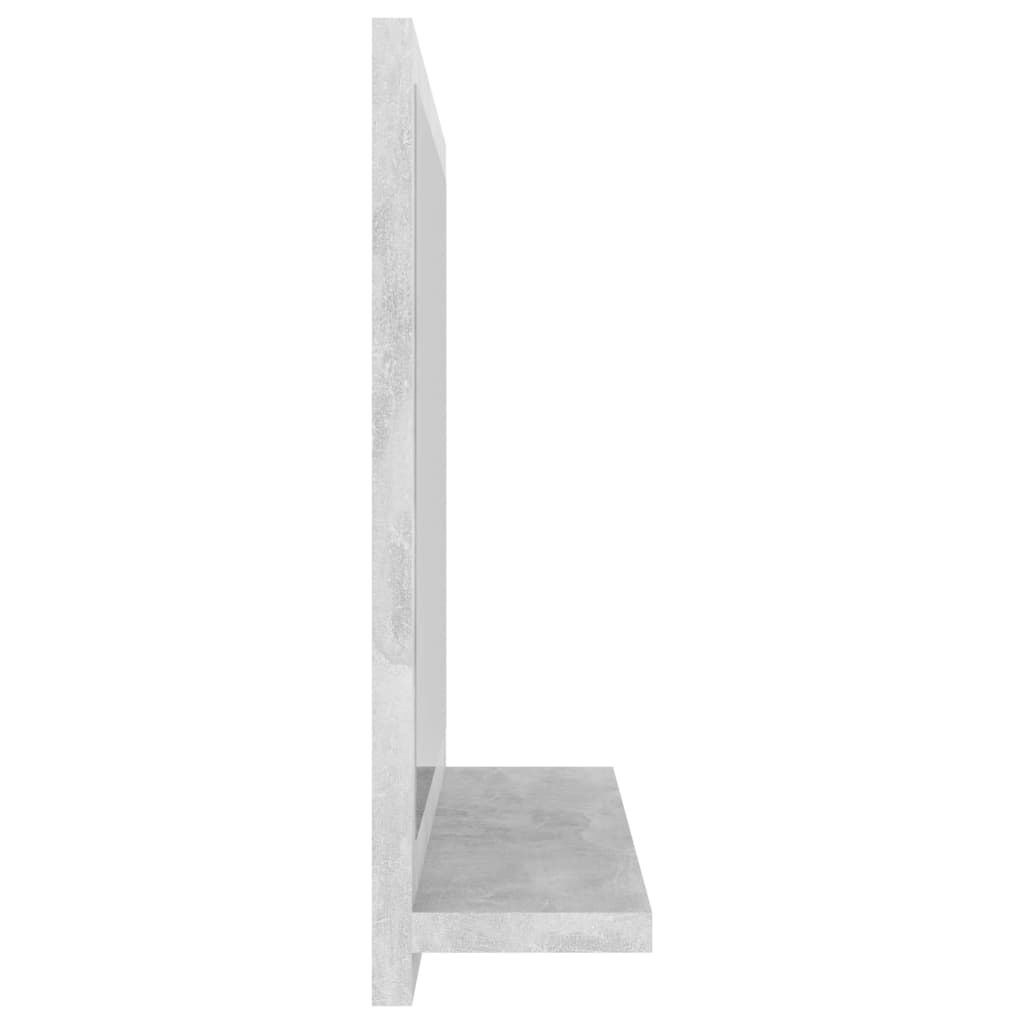 Koupelnové Zrcadlo Betonově Šedé 40X10,5X37 Cm Kompozitní Dřevo