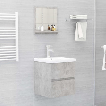 Koupelnové Zrcadlo Betonově Šedé 40X10,5X37 Cm Kompozitní Dřevo