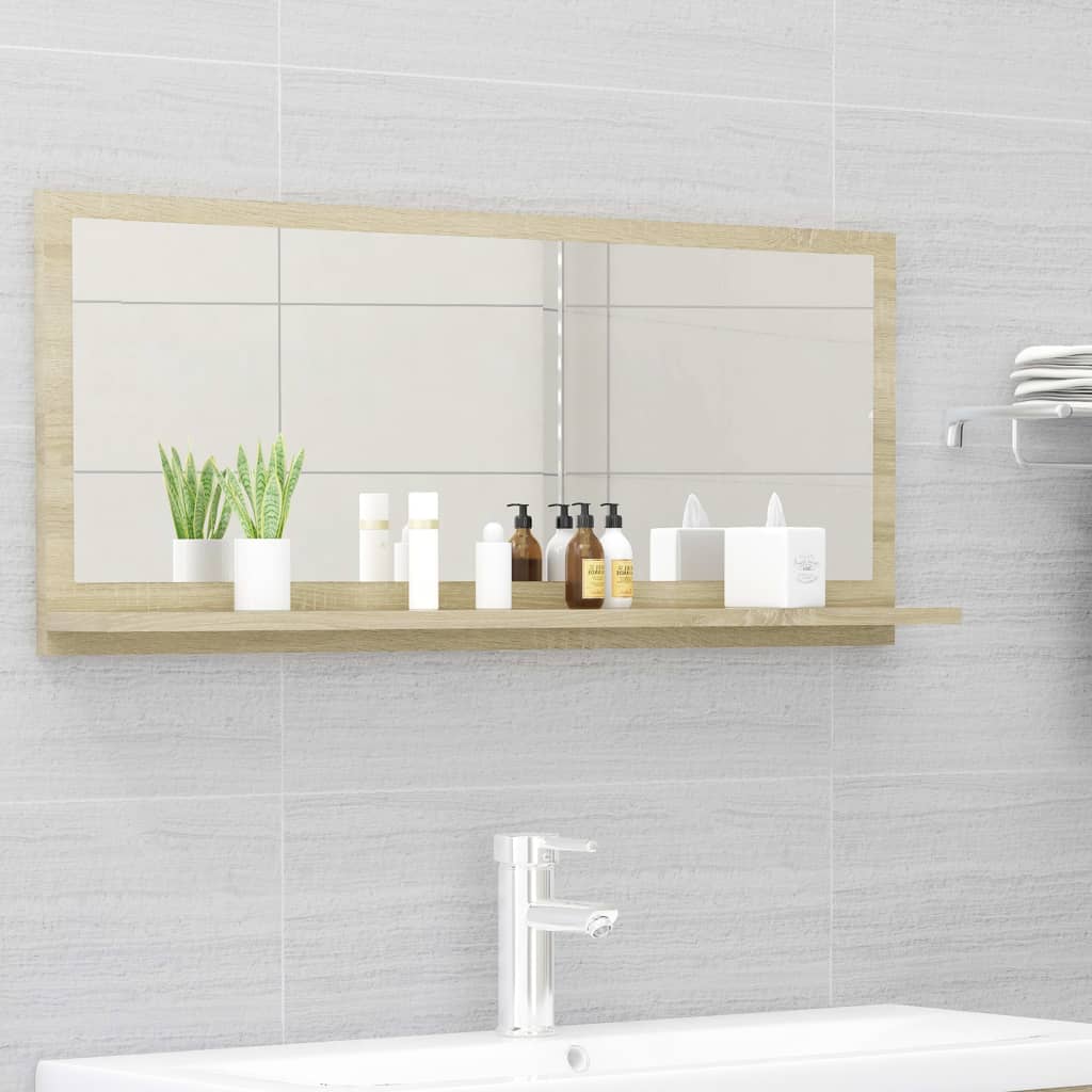 Koupelnové Zrcadlo Betonově Šedé 40X10,5X37 Cm Kompozitní Dřevo