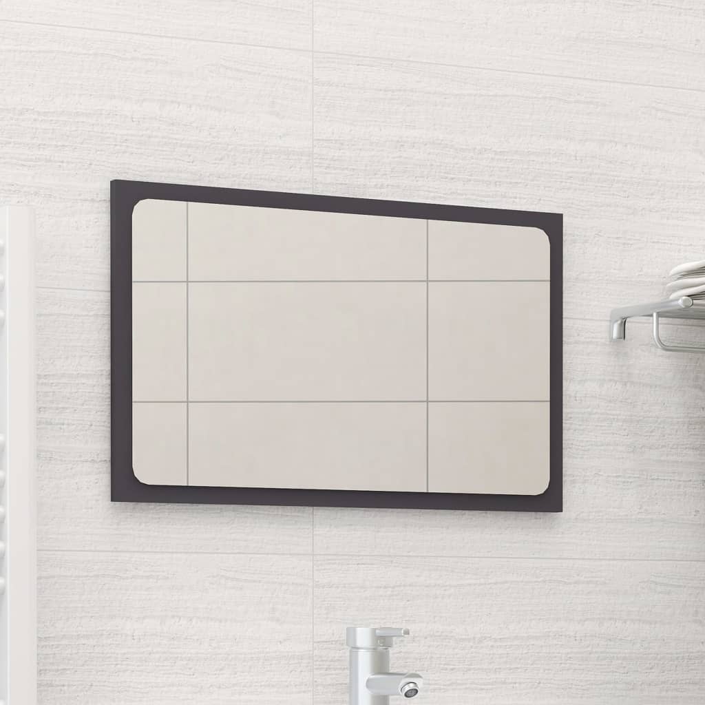 Koupelnové Zrcadlo Bílé Vysoký Lesk 60X1,5X37 Cm Dřevotříska