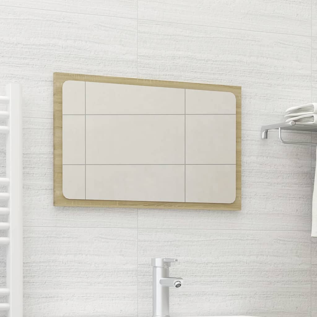 Koupelnové Zrcadlo Bílé Vysoký Lesk 60X1,5X37 Cm Dřevotříska