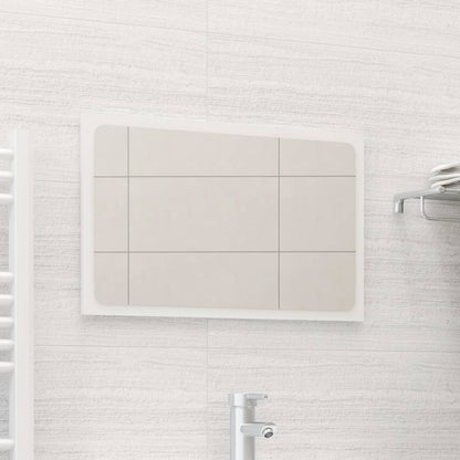 Koupelnové Zrcadlo Bílé Vysoký Lesk 60X1,5X37 Cm Dřevotříska