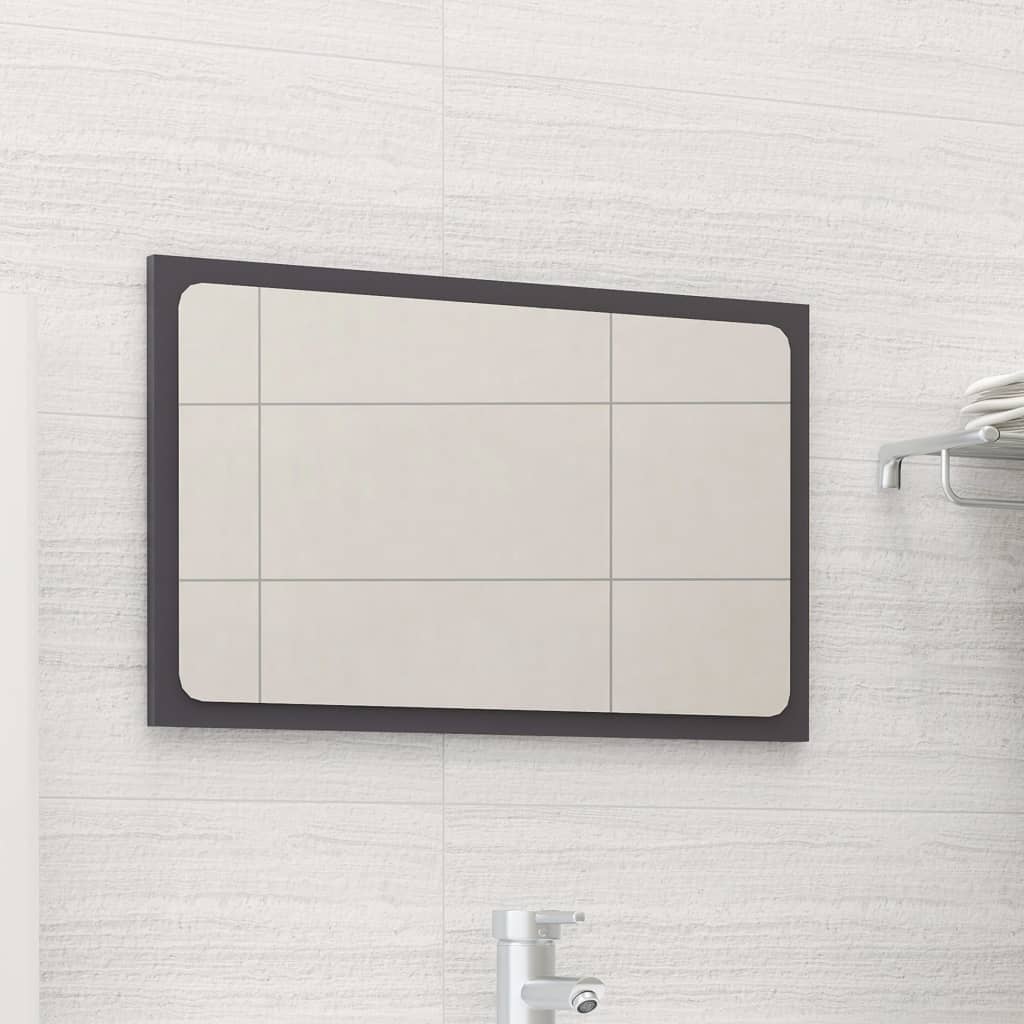 Koupelnové Zrcadlo Bílé Vysoký Lesk 60X1,5X37 Cm Dřevotříska