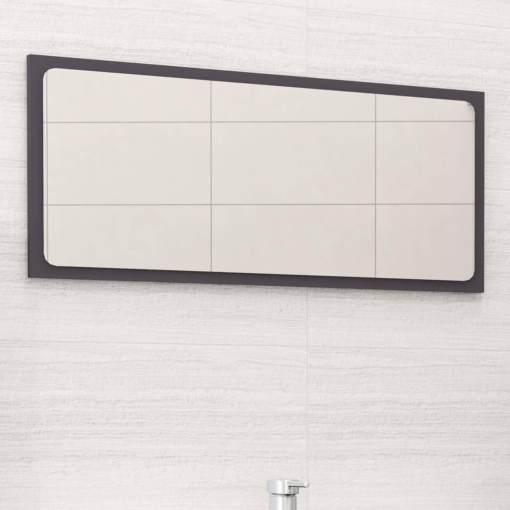 Koupelnové Zrcadlo Bílé Vysoký Lesk 60X1,5X37 Cm Dřevotříska