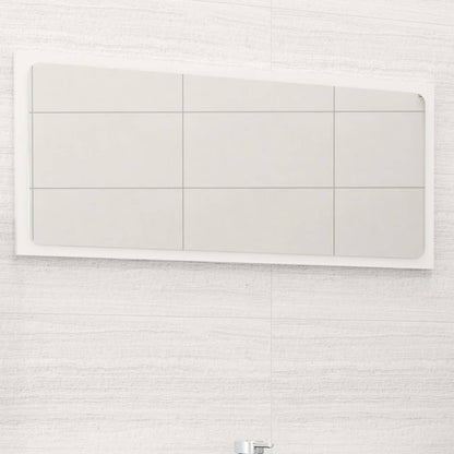 Koupelnové Zrcadlo Bílé Vysoký Lesk 60X1,5X37 Cm Dřevotříska