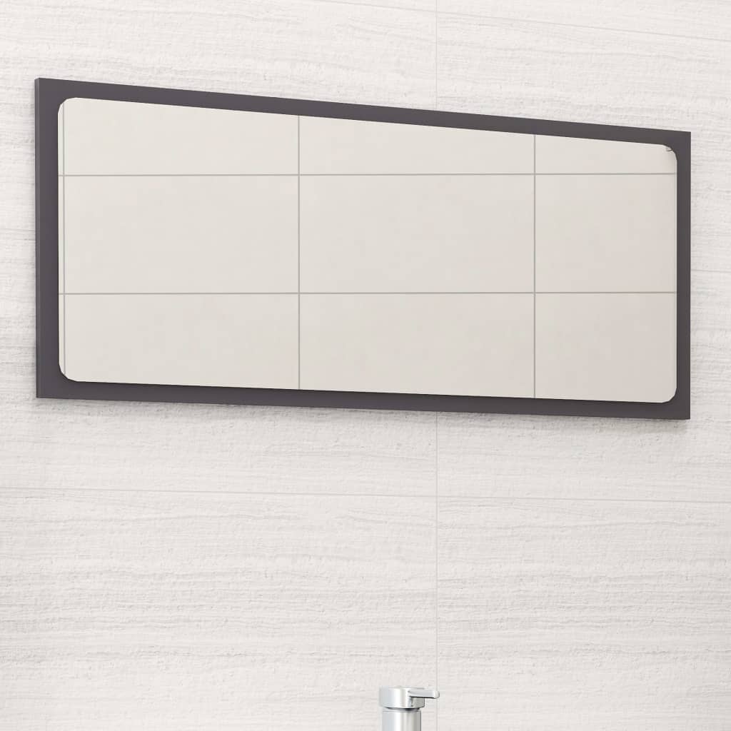 Koupelnové Zrcadlo Bílé Vysoký Lesk 60X1,5X37 Cm Dřevotříska