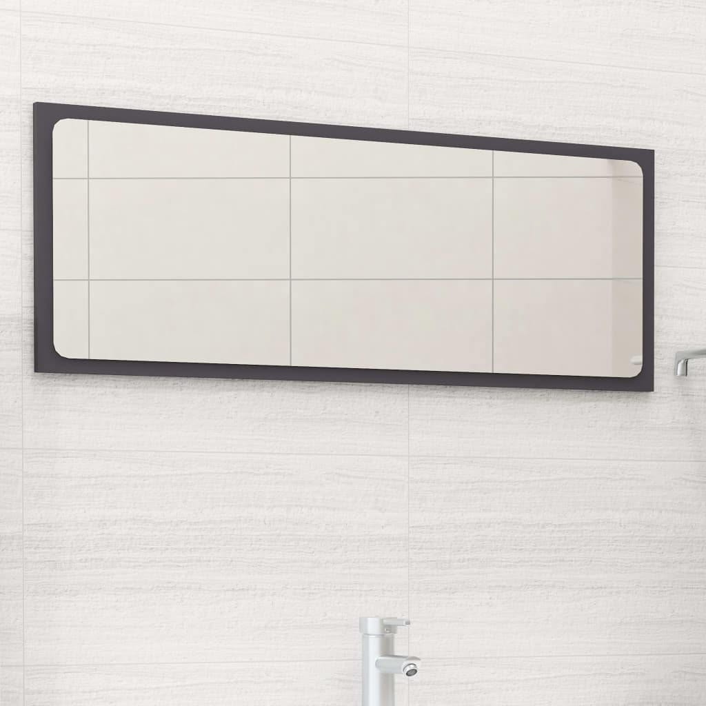 Koupelnové Zrcadlo Bílé Vysoký Lesk 60X1,5X37 Cm Dřevotříska