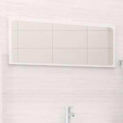 Koupelnové Zrcadlo Bílé Vysoký Lesk 60X1,5X37 Cm Dřevotříska