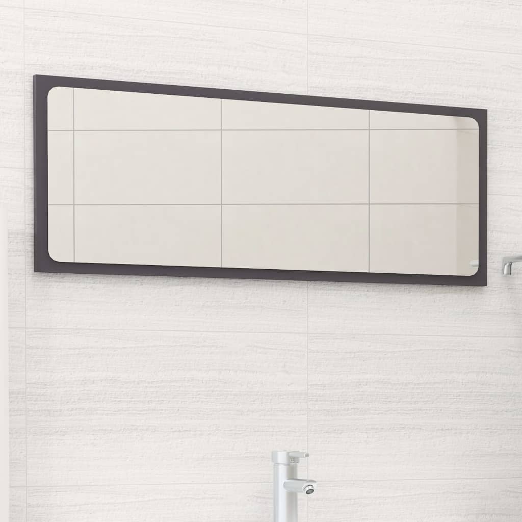 Koupelnové Zrcadlo Bílé Vysoký Lesk 60X1,5X37 Cm Dřevotříska
