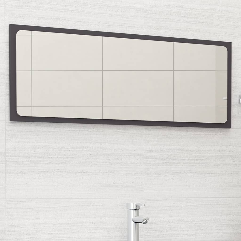 Koupelnové Zrcadlo Bílé Vysoký Lesk 60X1,5X37 Cm Dřevotříska