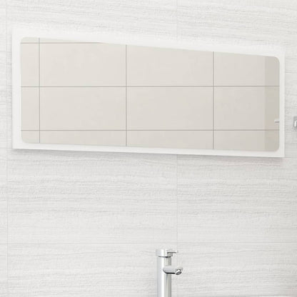 Koupelnové Zrcadlo Bílé Vysoký Lesk 60X1,5X37 Cm Dřevotříska