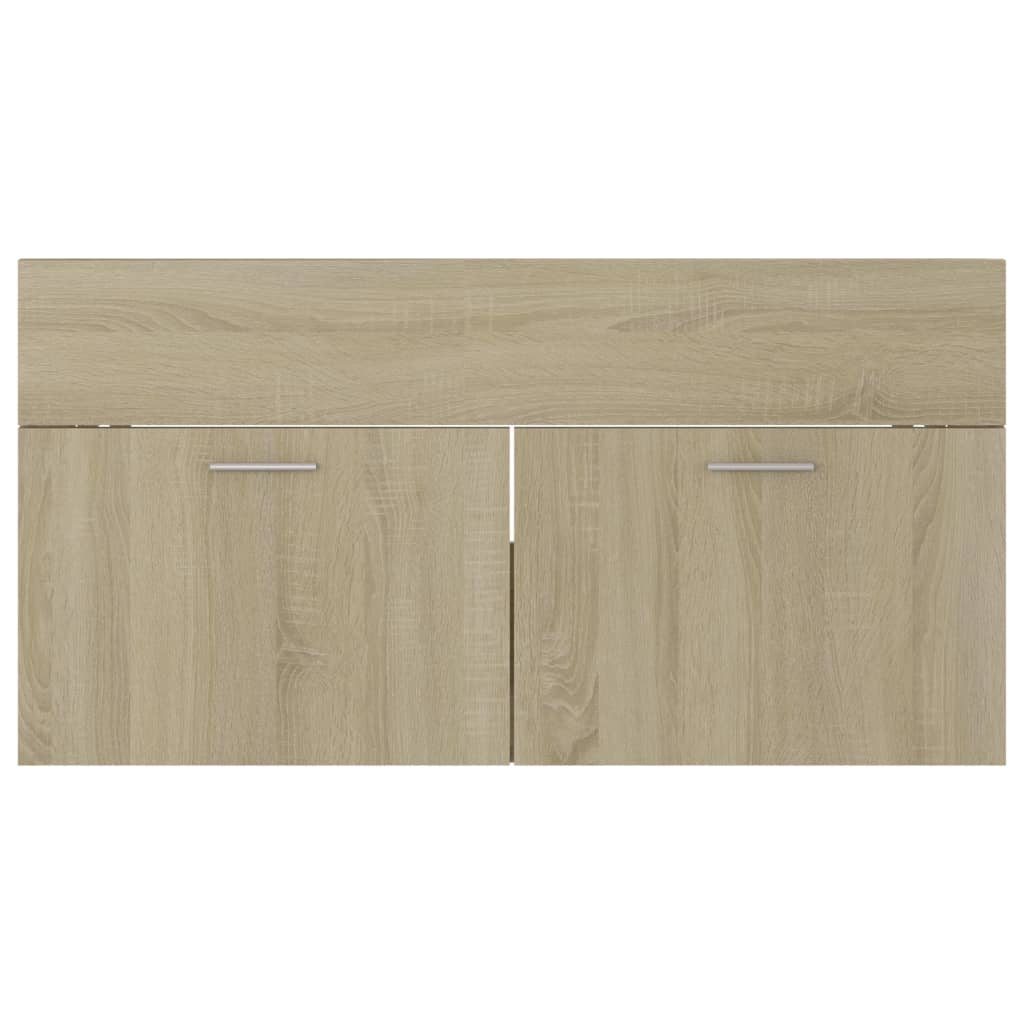 Skříňka Pod Umyvadlo Dub Sonoma 90X38,5X46 Cm Kompozitní Dřevo