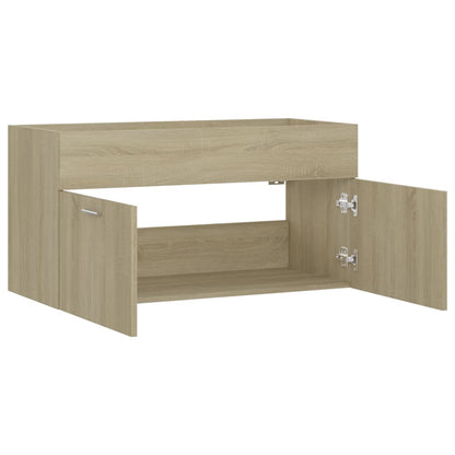 Skříňka Pod Umyvadlo Dub Sonoma 90X38,5X46 Cm Kompozitní Dřevo