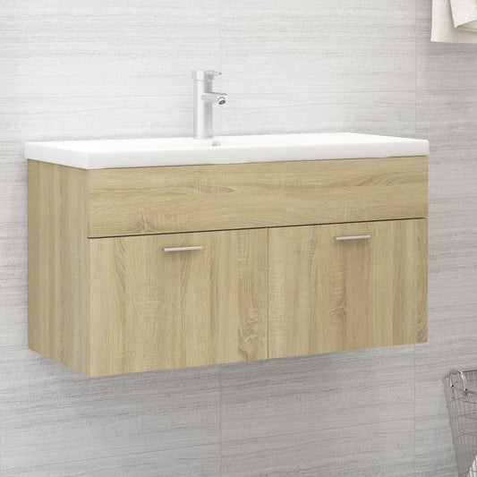 Skříňka Pod Umyvadlo Dub Sonoma 90X38,5X46 Cm Kompozitní Dřevo