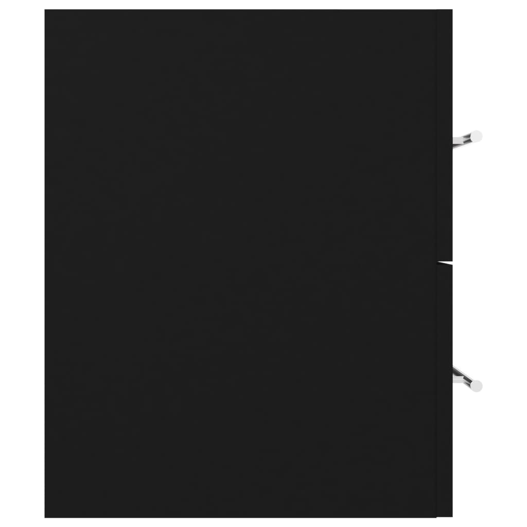 Skříňka pod umyvadlo černá 100 x 38,5 x 48 cm dřevotříska