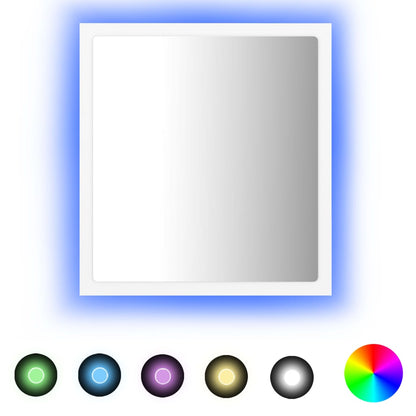 Led Koupelnové Zrcadlo Bílé 40 X 8,5 X 37 Cm Akrylové