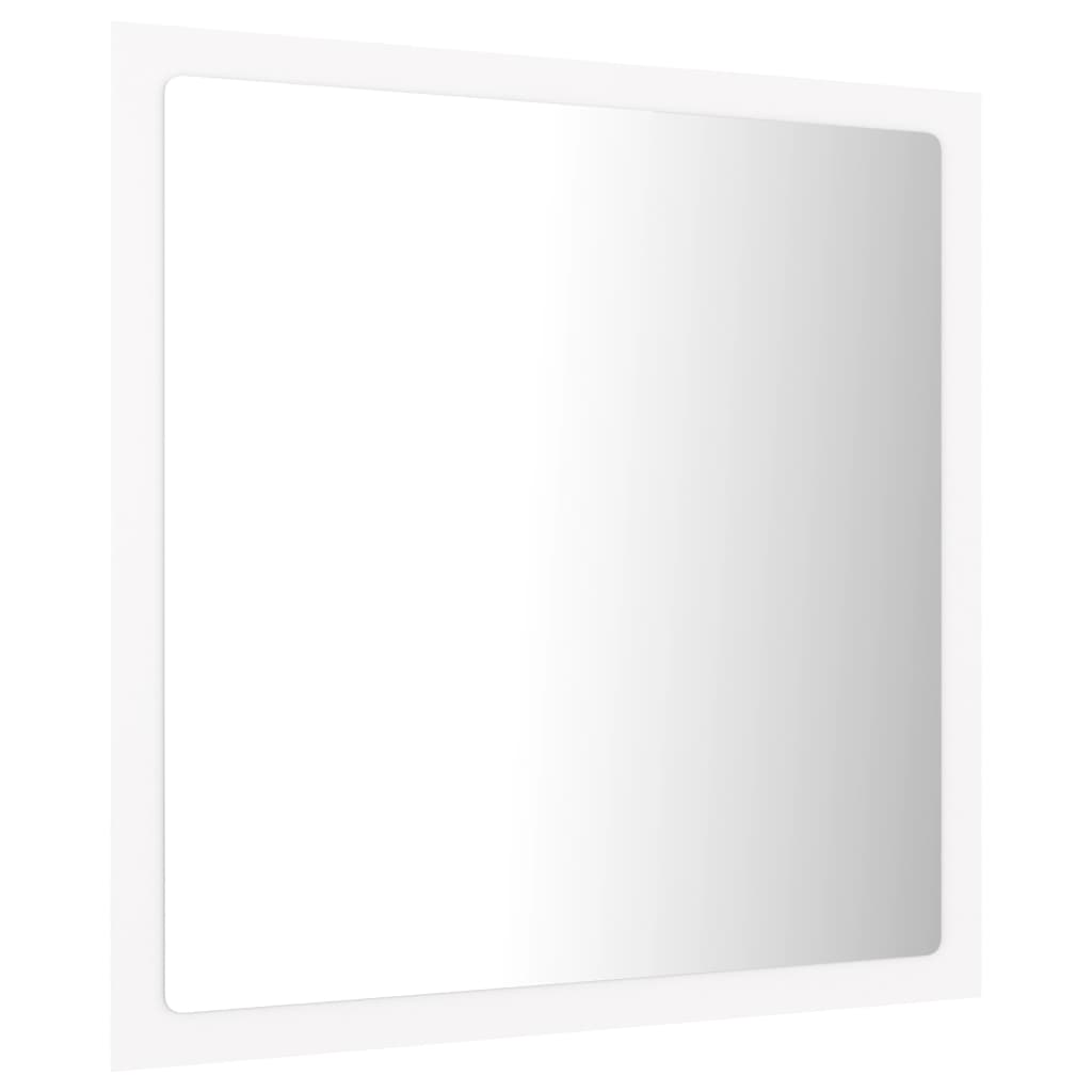 Led Koupelnové Zrcadlo Bílé 40 X 8,5 X 37 Cm Akrylové