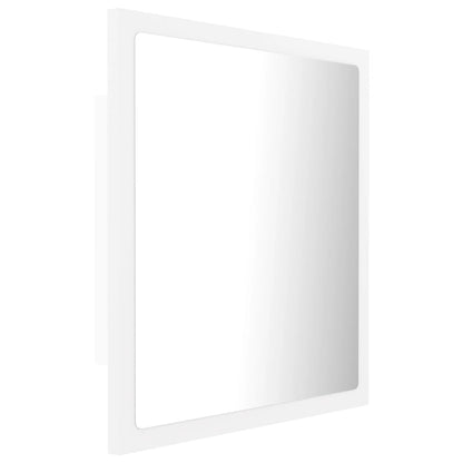 Led Koupelnové Zrcadlo Bílé 40 X 8,5 X 37 Cm Akrylové
