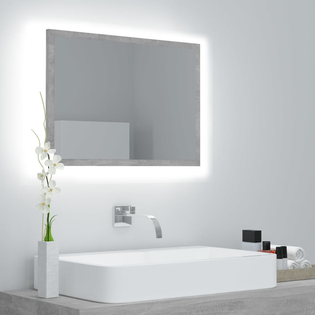 Led Koupelnové Zrcadlo Černé Vysoký Lesk 60X8,5X37 Cm Akrylové
