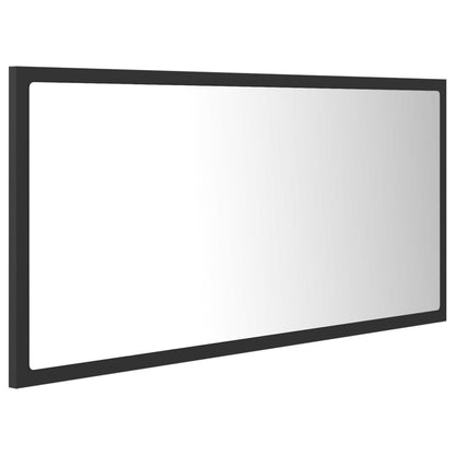 Led Koupelnové Zrcadlo Šedé 90 X 8,5 X 37 Cm Akrylové