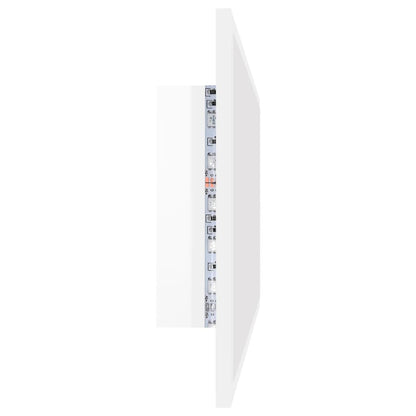 Led Koupelnové Zrcadlo Bílé Vysoký Lesk 90X8,5X37 Cm Akrylové