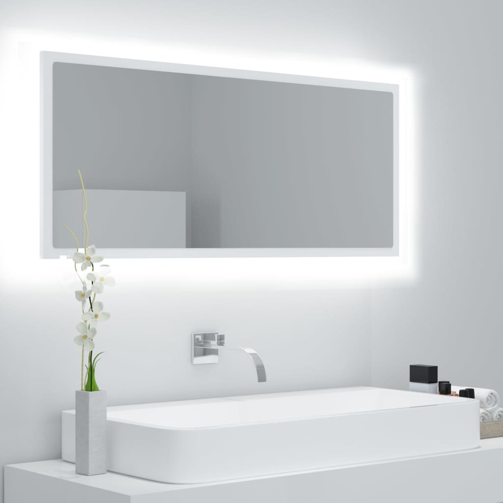 Led Koupelnové Zrcadlo 100 X 8,5 X 37 Cm Akrylové