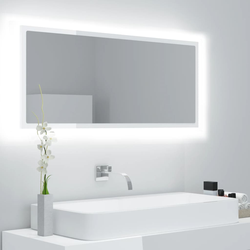 Led Koupelnové Zrcadlo 100 X 8,5 X 37 Cm Akrylové