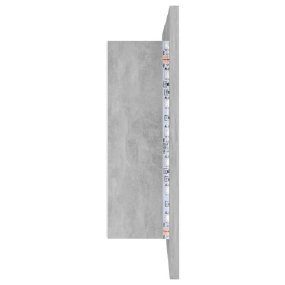 Led Koupelnová Skříňka Se Zrcadlem Betonově Šedá 80X12X45 Cm