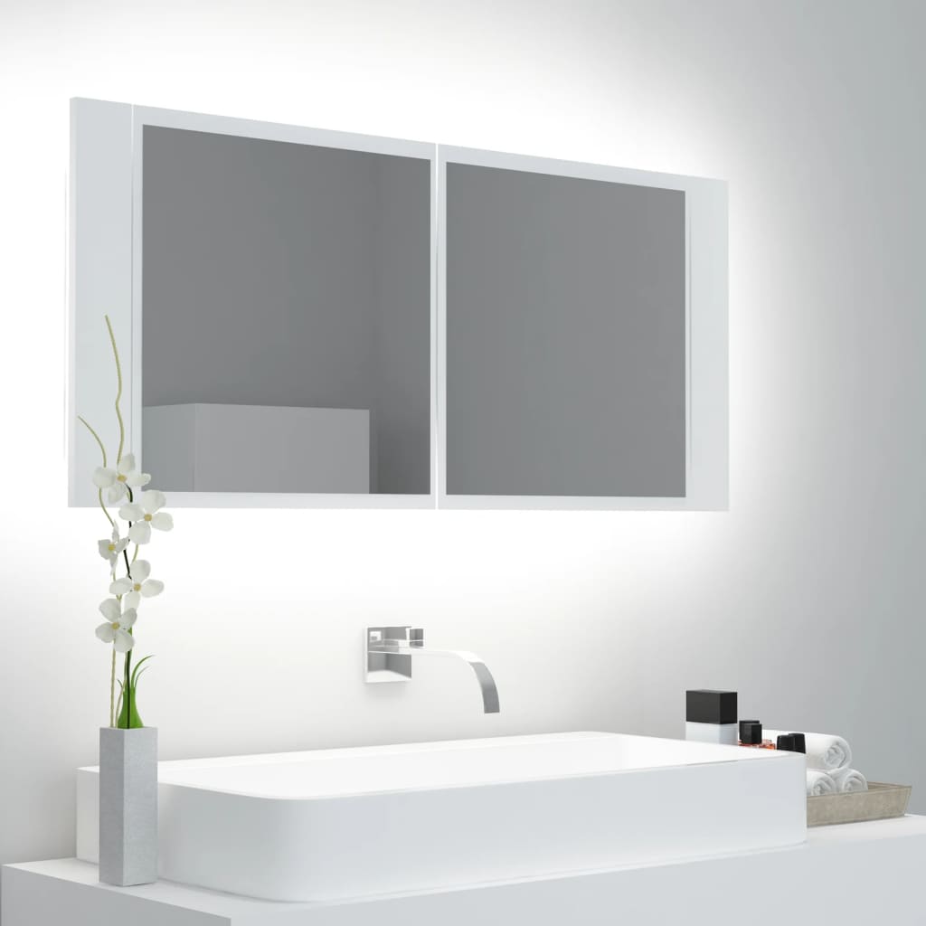 Led Koupelnové Zrcadlo 100 X 12 X 45 Cm Akrylové