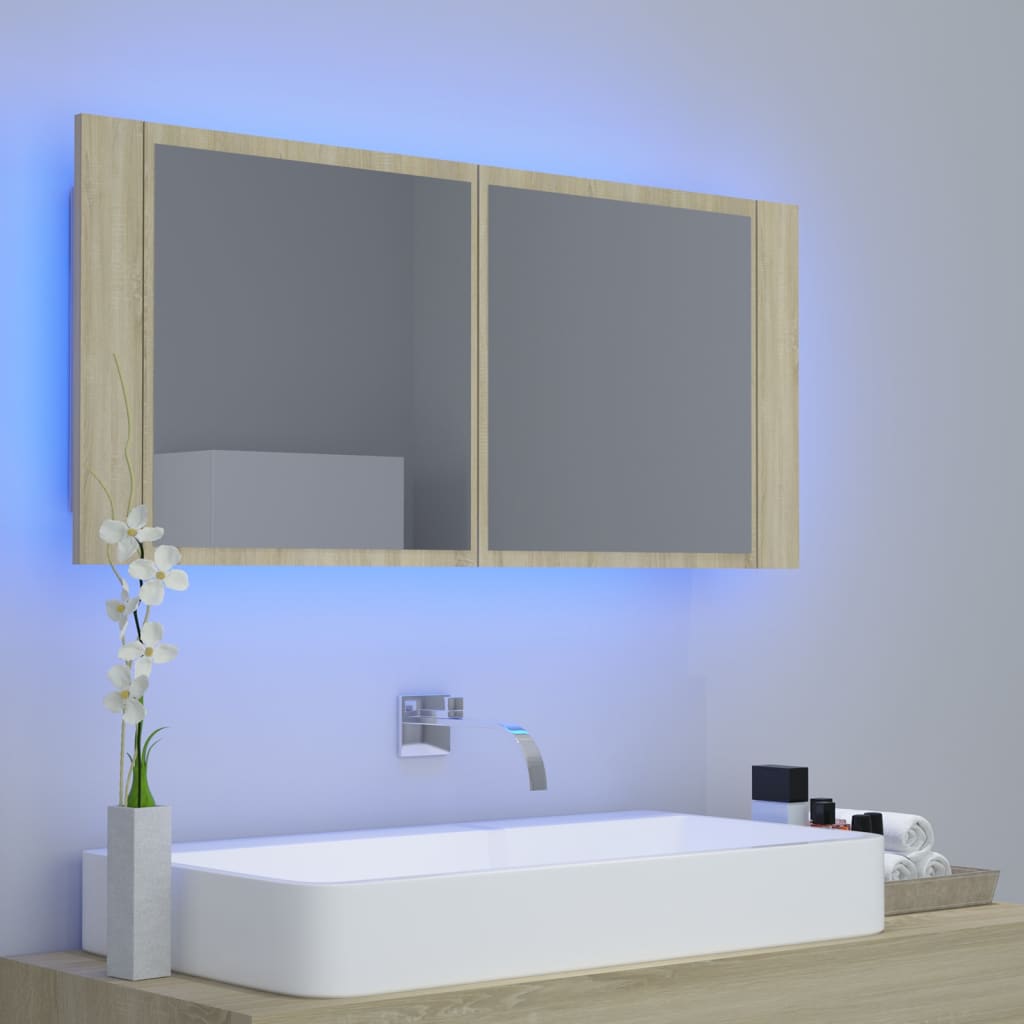 Led Koupelnové Zrcadlo 100 X 12 X 45 Cm Akrylové