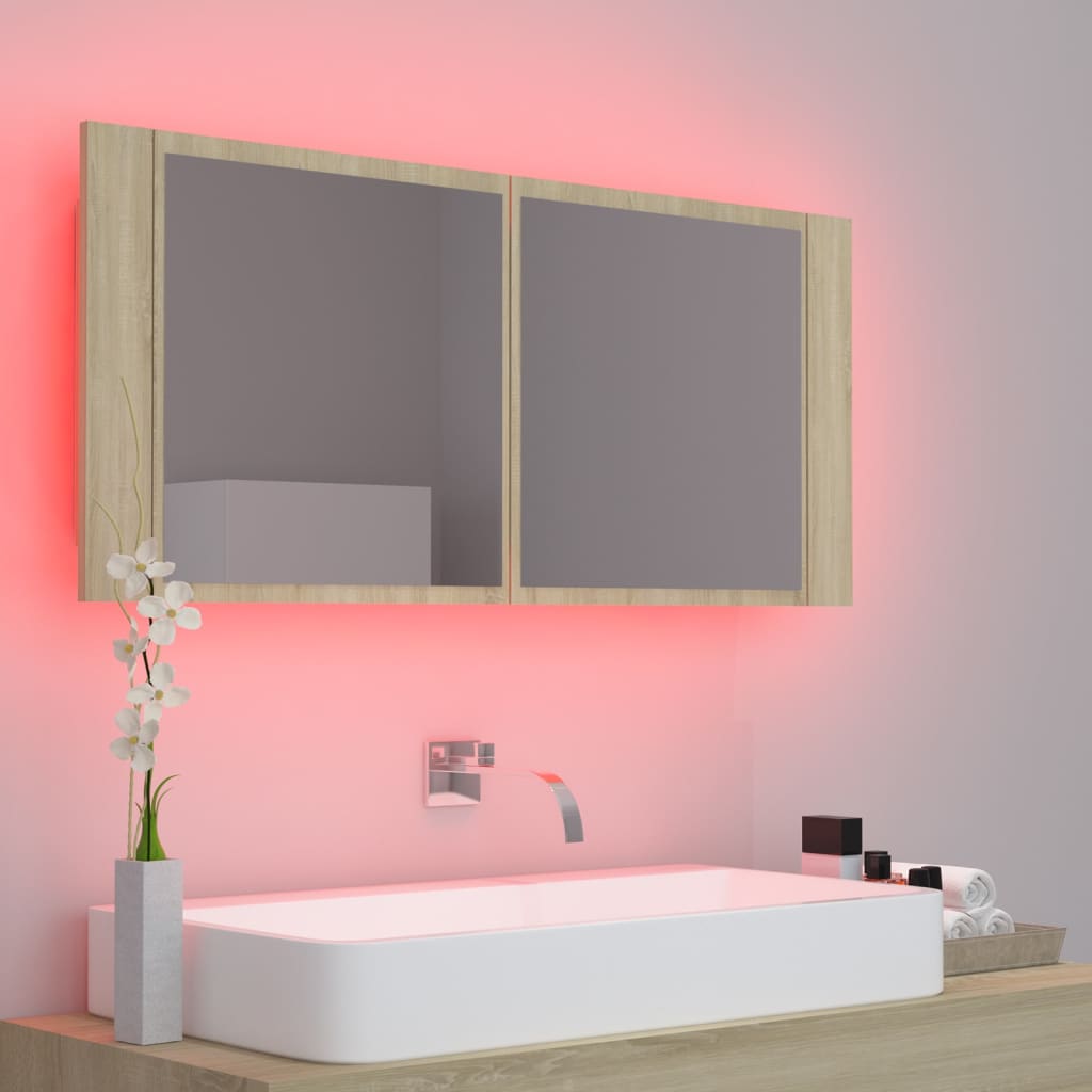 Led Koupelnové Zrcadlo 100 X 12 X 45 Cm Akrylové
