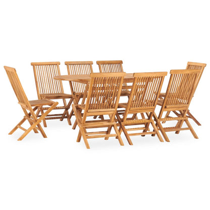 7Dílný Skládací Zahradní Jídelní Set Masivní Teakové Dřevo 160 X 80 X 75 Cm