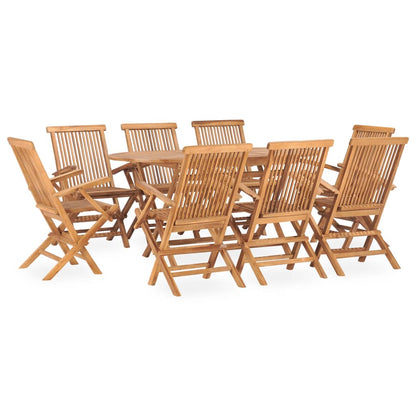7Dílný Skládací Zahradní Jídelní Set Masivní Teakové Dřevo 160 X 80 X 75 Cm