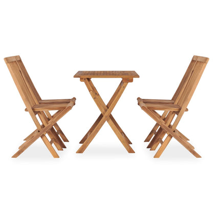 5Dílný Skládací Zahradní Jídelní Set Masivní Teakové Dřevo 90 X 60 X 75 Cm
