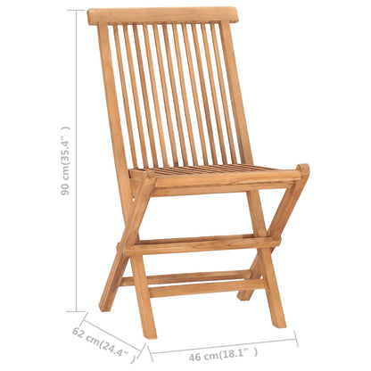 5Dílný Skládací Zahradní Jídelní Set Masivní Teakové Dřevo 90 X 60 X 75 Cm